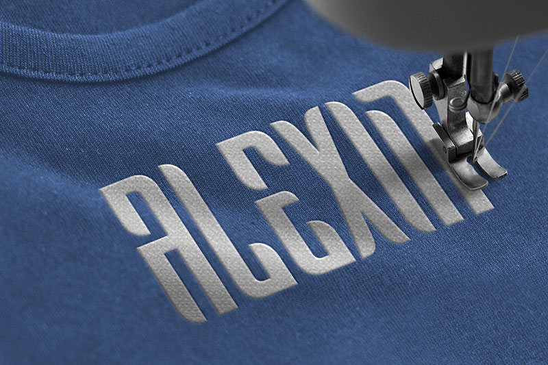 Nevla Embroidery Futuristic Font