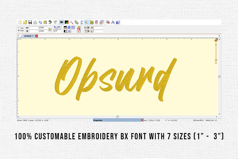 Obsurd Embroidery script Font
