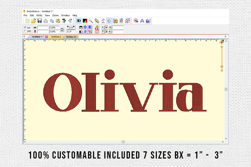 Olivia Embroidery Serif Font