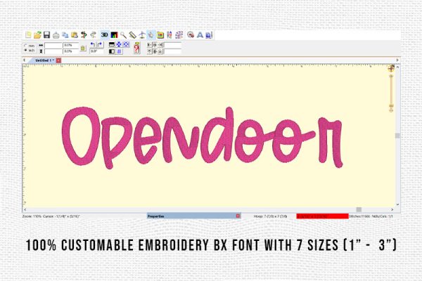 Opendoor Embroidery Handwriting Font