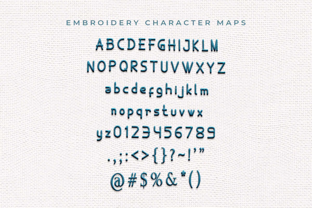 Orcef Embroidery Sans Serif Font