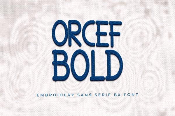 Orcef Embroidery Sans Serif Font