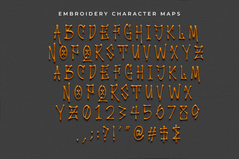 Palesik Embroidery Halloween Font