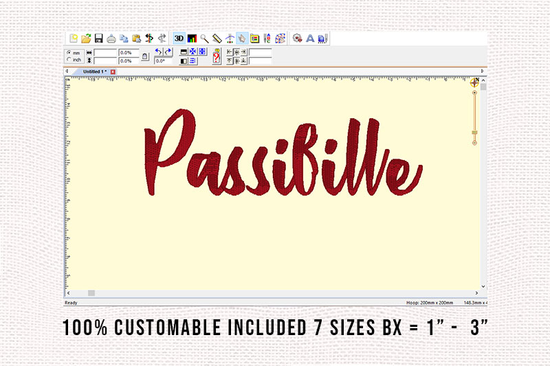 Passifille Embroidery Script Font