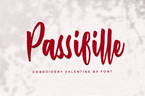 Passifille Embroidery Script Font