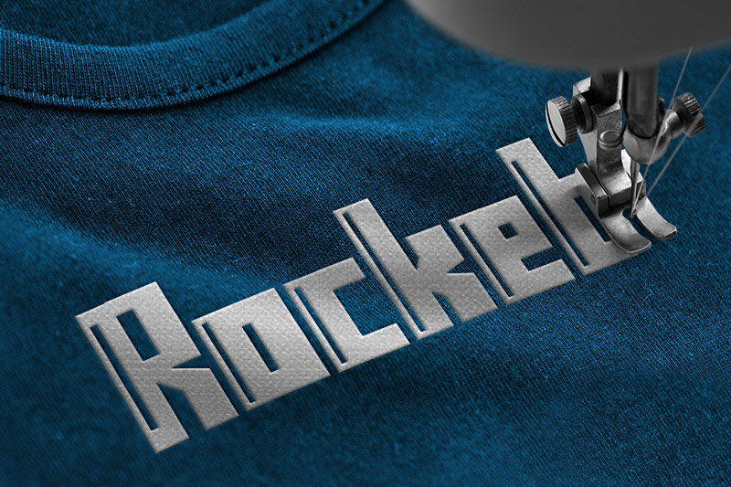 Retrolab Embroidery Futuristic Font