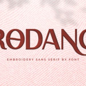 Rodano Embroidery Sand Serif Font