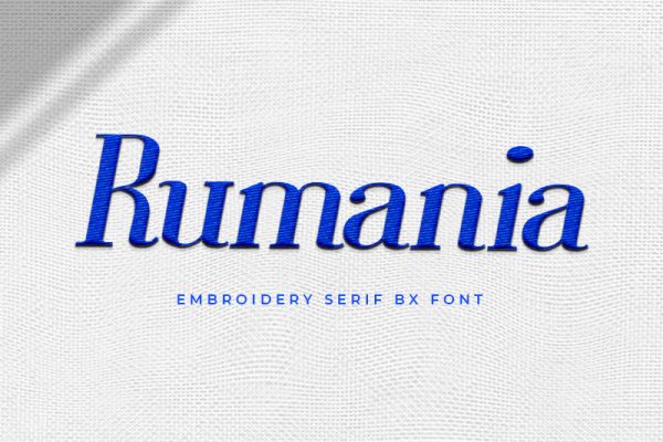 Rumania Embroidery Serif Font