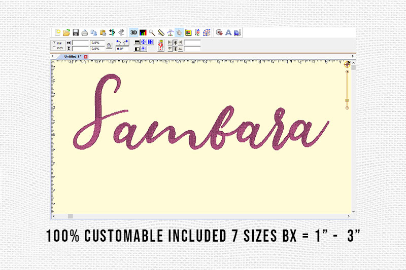 Sambara Embroidery Script Font
