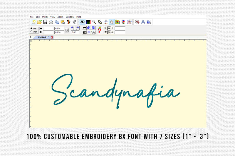 Scandynafia Embroidery Script Font