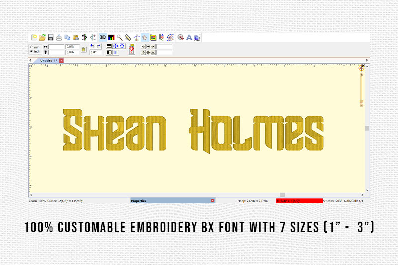 Shean Holmes Embroidery Display Font