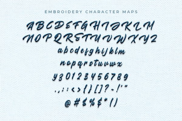 Shellan Embroidery Script Font