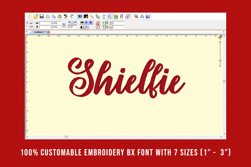 Shielfie Embroidery Script Font