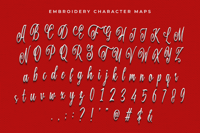 Shielfie Embroidery Script Font