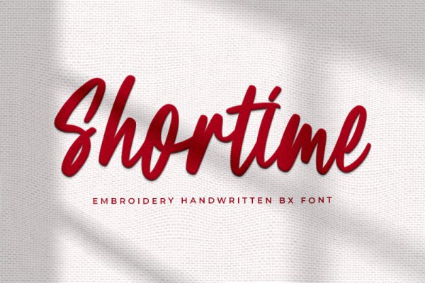 Shortime Embroidery Script Font