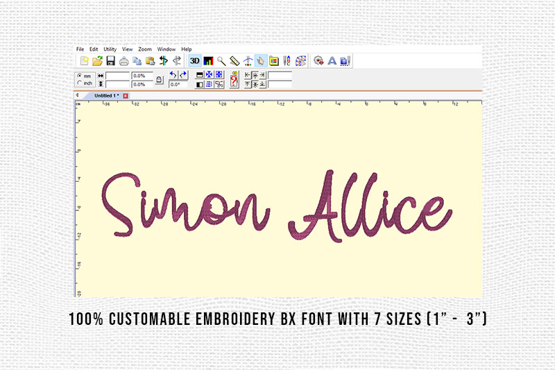 Simon Allice Embroidery Script Font