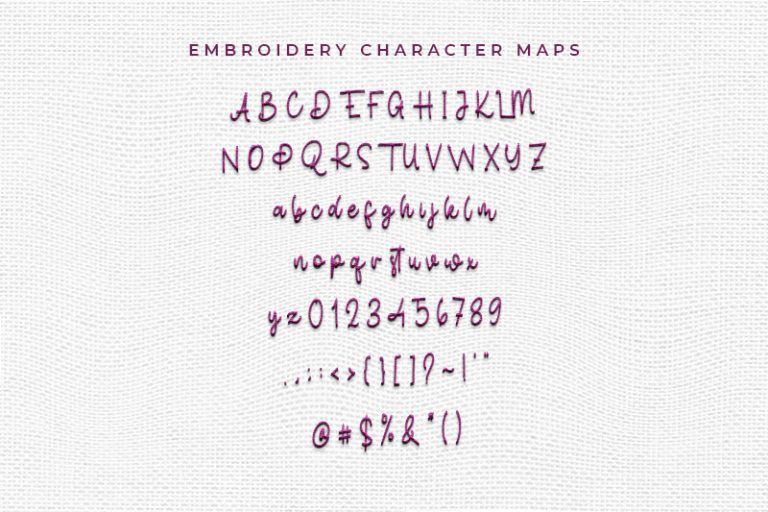 Simon Allice Embroidery Font, Embroidery Handwritten Script Font, Bx ...