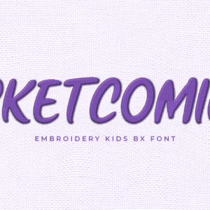 Sketcomic Embroidery Kids Font