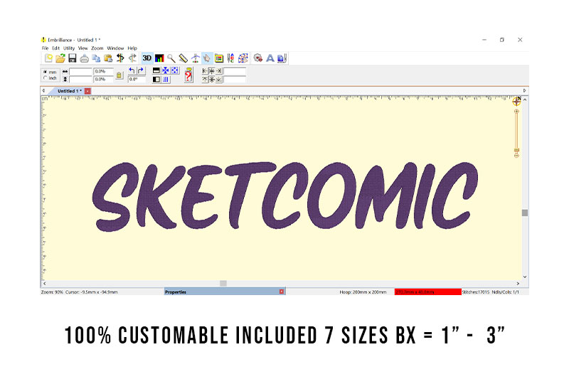 Sketcomic Embroidery Kids Font