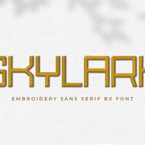 Skylark Embroidery Sans Serif Font