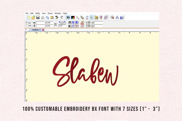 Slabew Embroidery Script Font