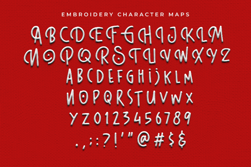 Snow Boom Embroidery Display Font