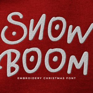 Snow Boom Embroidery Display Font