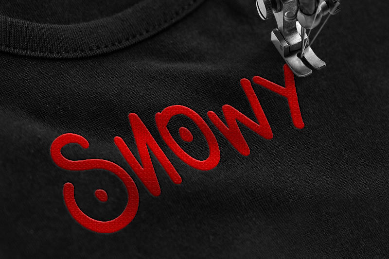 Snow Boom Embroidery Display Font