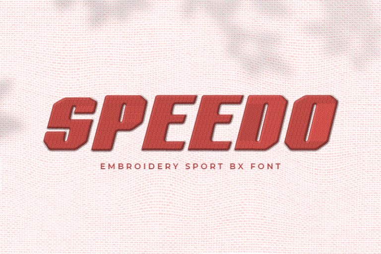 Speedo Embroidery Font, Embroidery Bx Font, Embroidery Sport Font