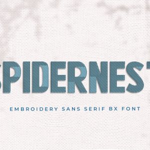 Spidernest Embroidery Sans Serif Font