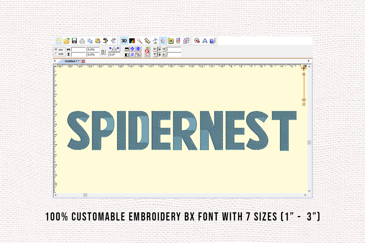 Spidernest Embroidery Sans Serif Font