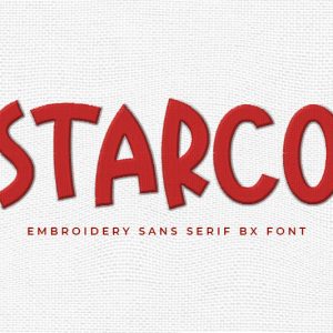 Starco Embroidery Kids Font