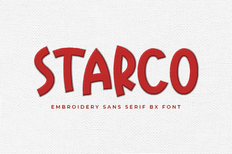 Starco Embroidery Kids Font