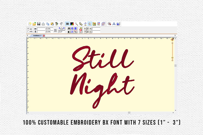 Still Night Embroidery Script Font