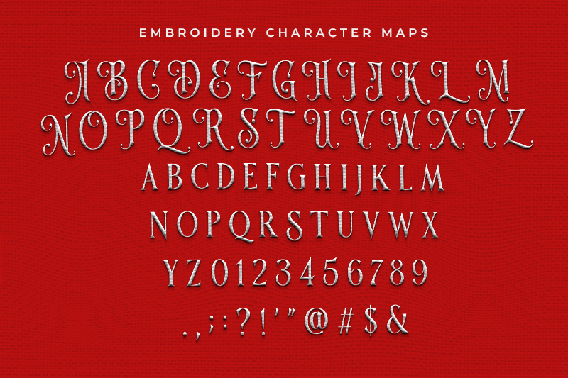 Stone Crusher Embroidery Serif Font