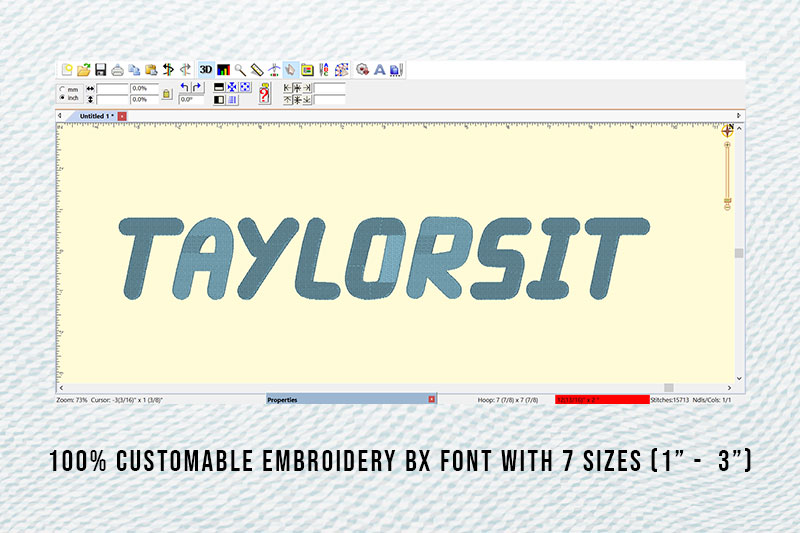 Taylorsit Embroidery Sans Serif Font