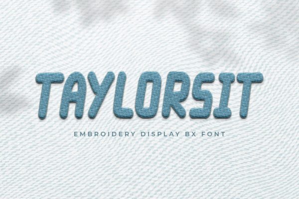 Taylorsit Embroidery Sans Serif Font