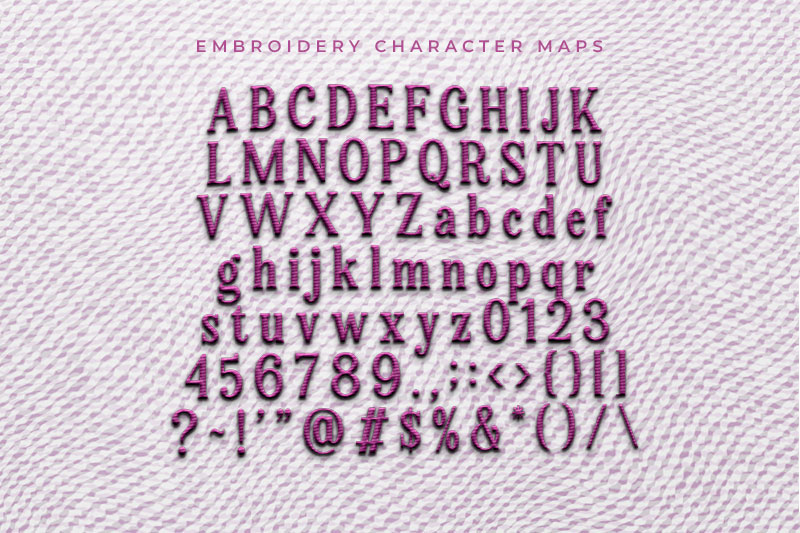 The Abstrack Embroidery Serif Font