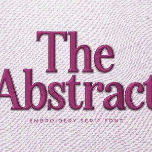 The Abstrack Embroidery Serif Font