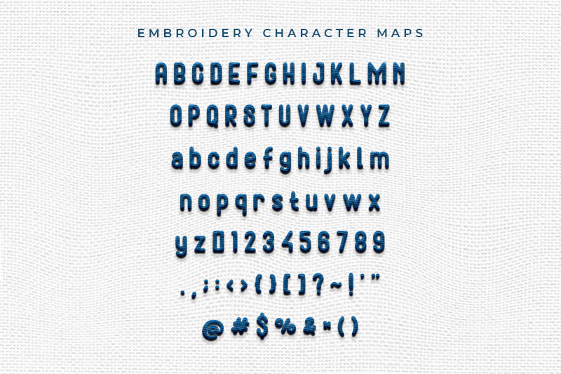 The Chieldren Embroidery Kids Font