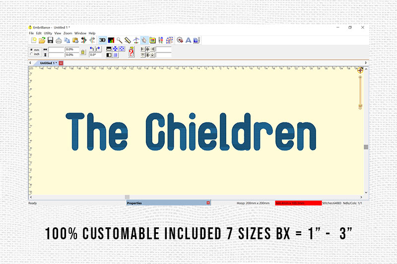 The Chieldren Embroidery Kids Font