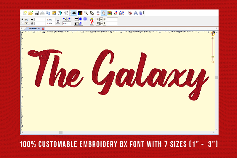 The Galaxy Embroidery Script Font