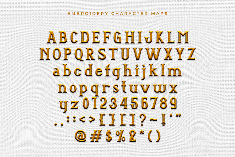 Thunderbolt Embroidery Serif Font