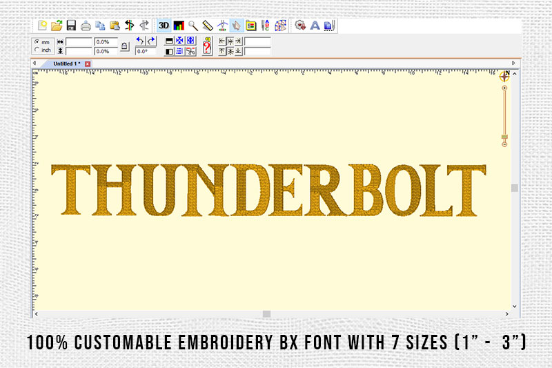 Thunderbolt Embroidery Serif Font