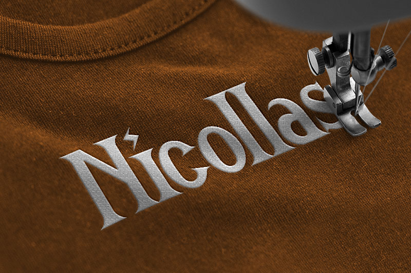 Thunderbolt Embroidery Serif Font