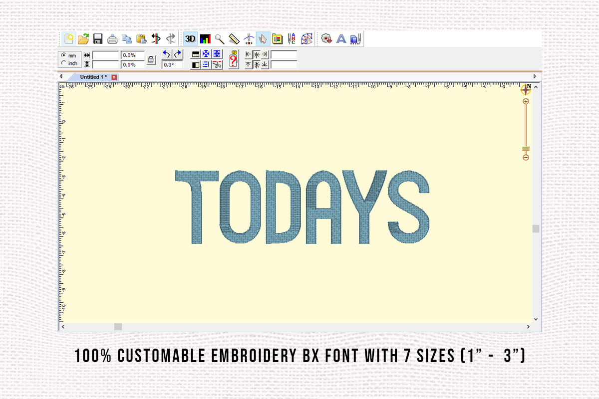 Todays Embroidery Sans Serif Font