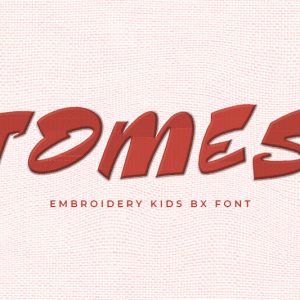 Tomes Embroidery Kids Font