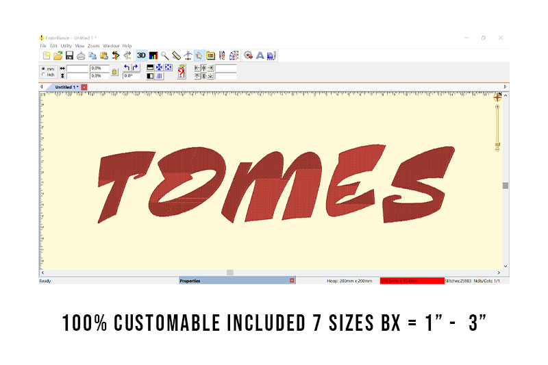 Tomes Embroidery Kids Font