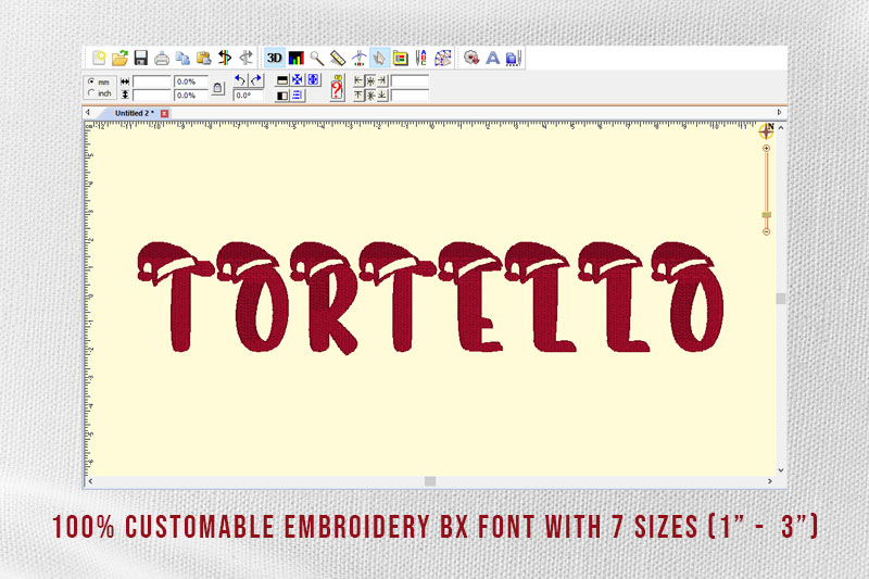 Tortello Embroidery Display Font