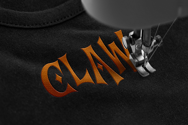 Tree Night Embroidery Halloween Font